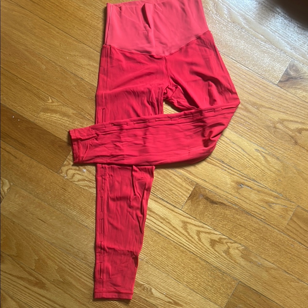 Coral Red Leggings